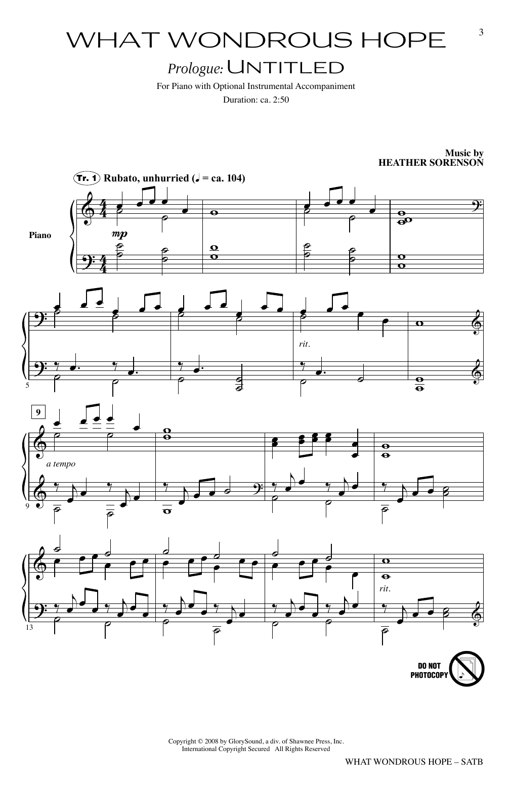 Joseph M. Martin and Heather Sorenson What Wondrous Hope (A Service of Promise, Grace and Life) Sheet Music Notes & Chords for SATB Choir - Download or Print PDF