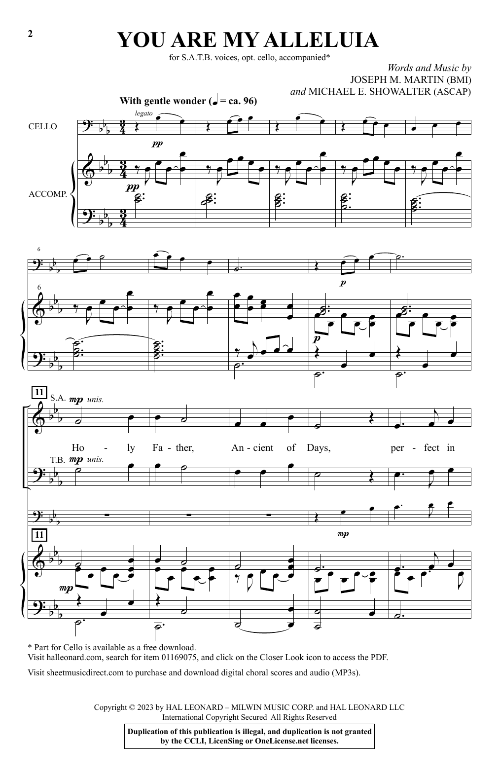Joseph M. Martin and Michael E. Showalter You Are My Alleluia Sheet Music Notes & Chords for SATB Choir - Download or Print PDF