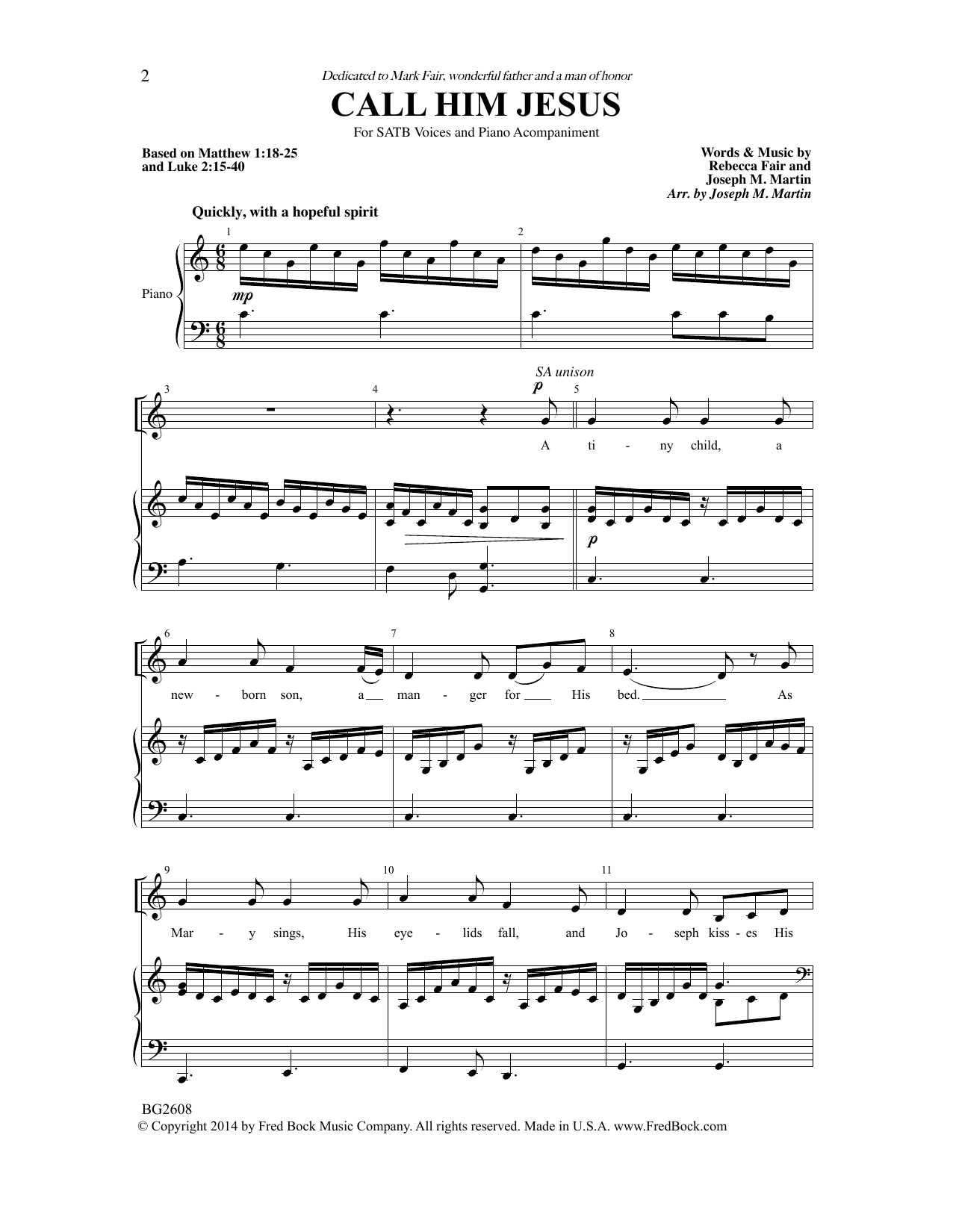 Joseph M. Martin Call Him Jesus Sheet Music Notes & Chords for Choral - Download or Print PDF