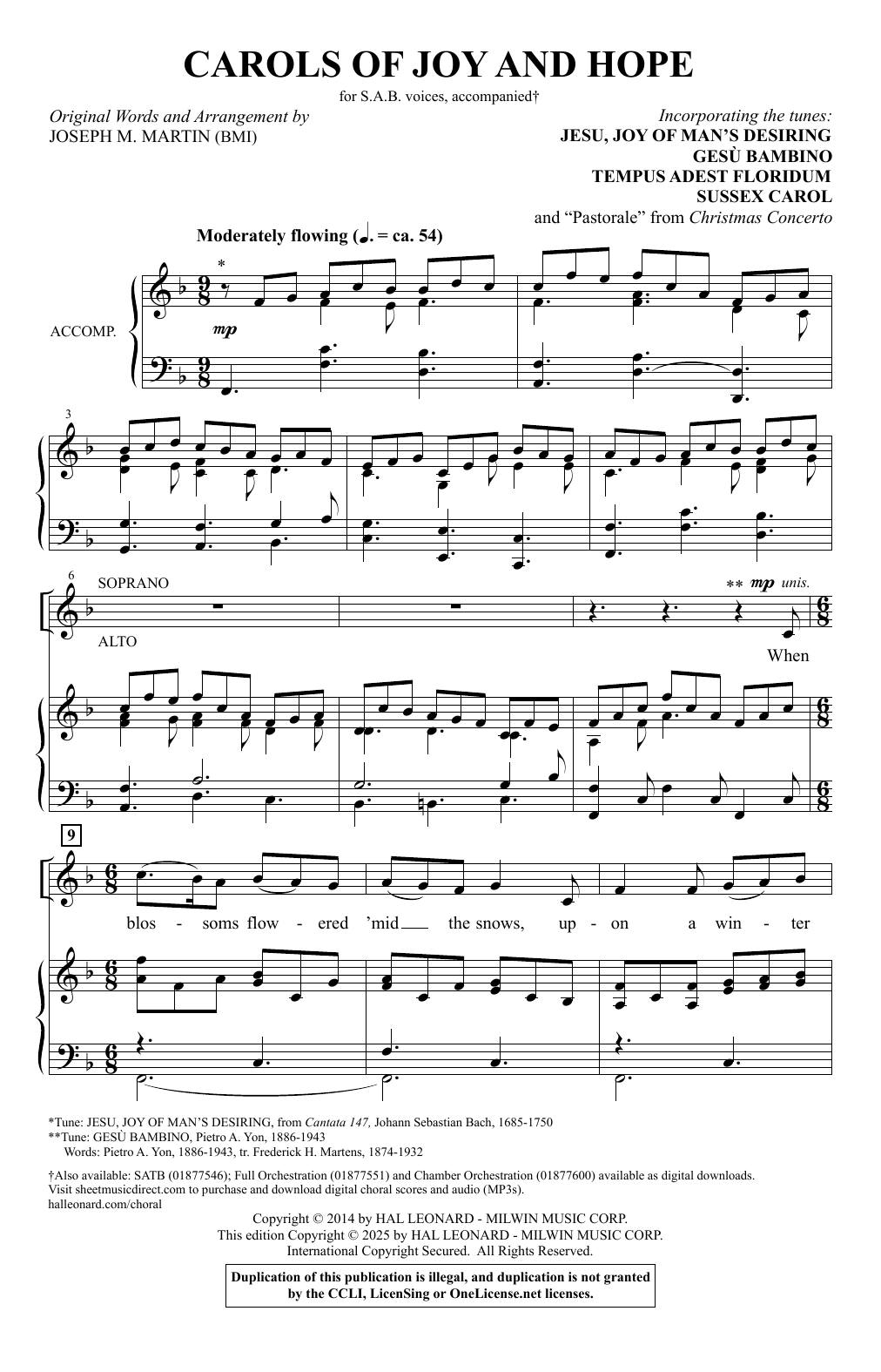 Joseph M. Martin Carols Of Joy And Hope Sheet Music Notes & Chords for SATB Choir - Download or Print PDF Joseph M. Martin Carols Of Joy And Hope Sheet Music Notes & Chords for SATB Choir - Download or Print PDF
