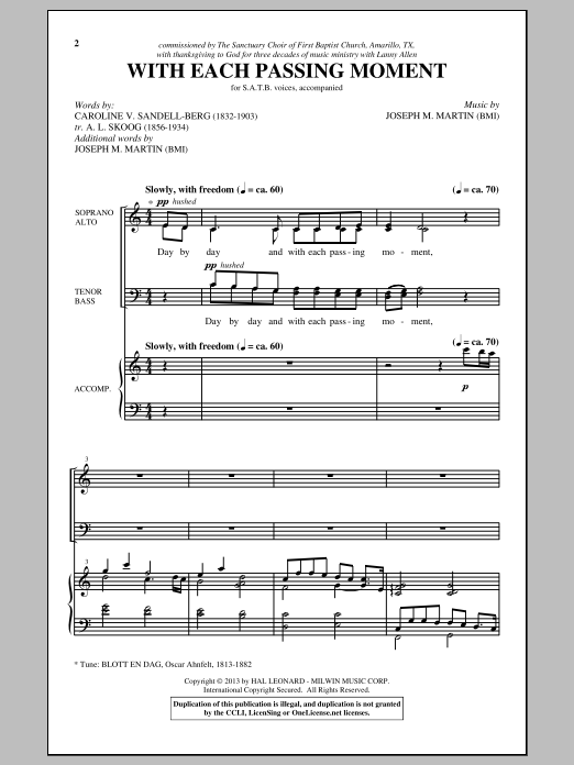 Joseph M. Martin Day By Day Sheet Music Notes & Chords for SATB - Download or Print PDF