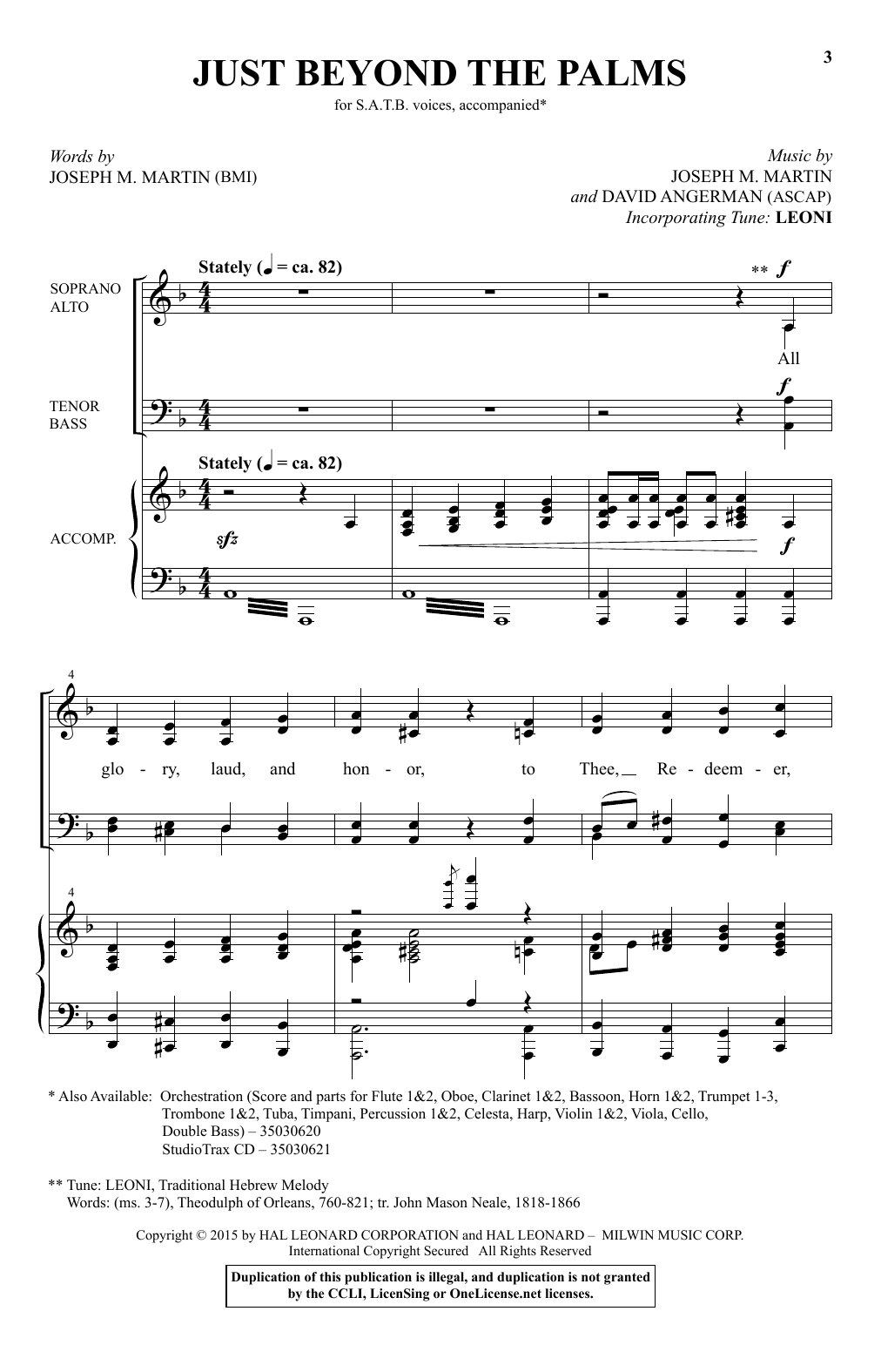 Joseph M. Martin Just Beyond The Palms Sheet Music Notes & Chords for SATB - Download or Print PDF