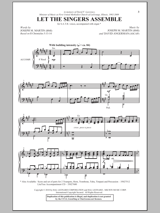 Joseph M. Martin Let The Singers Assemble Sheet Music Notes & Chords for SATB - Download or Print PDF