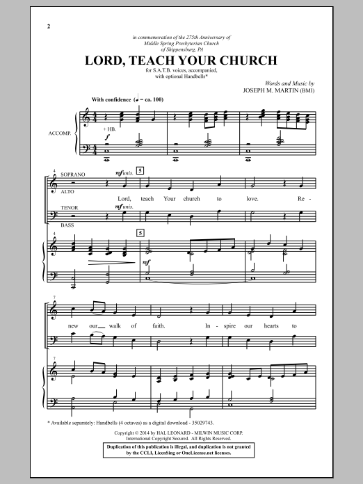 Joseph M. Martin Lord, Teach Your Church Sheet Music Notes & Chords for SATB - Download or Print PDF