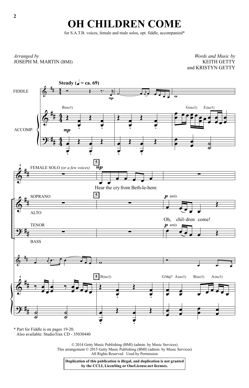 Joseph M. Martin Oh Children Come Sheet Music Notes & Chords for Choral - Download or Print PDF