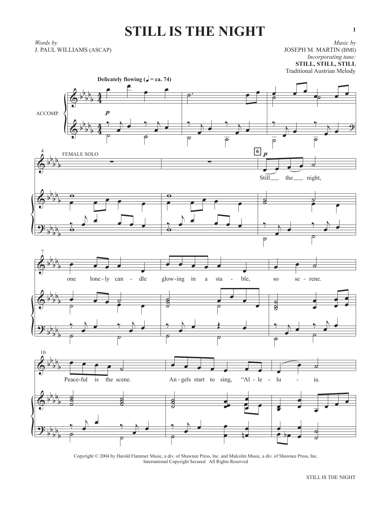 Joseph M. Martin Still Is The Night (from Voices Together: Duets for Sanctuary Singers) Sheet Music Notes & Chords for Vocal Duet - Download or Print PDF