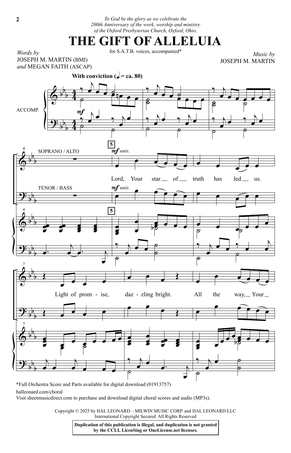 Joseph M. Martin The Gift Of Alleluia Sheet Music Notes & Chords for SATB Choir - Download or Print PDF
