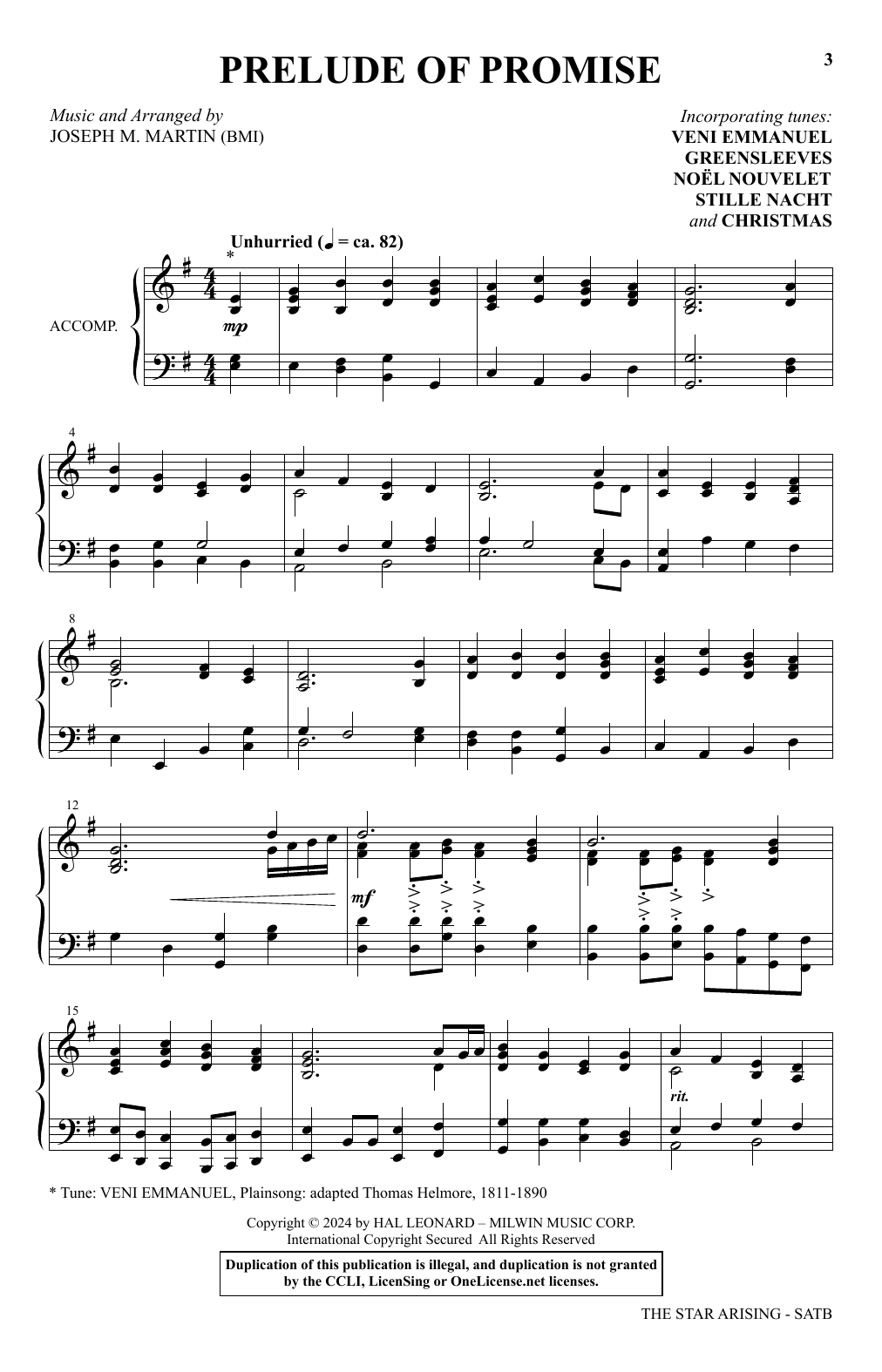 Joseph M. Martin The Star Arising: A Cantata For Christmas Sheet Music Notes & Chords for SATB Choir - Download or Print PDF