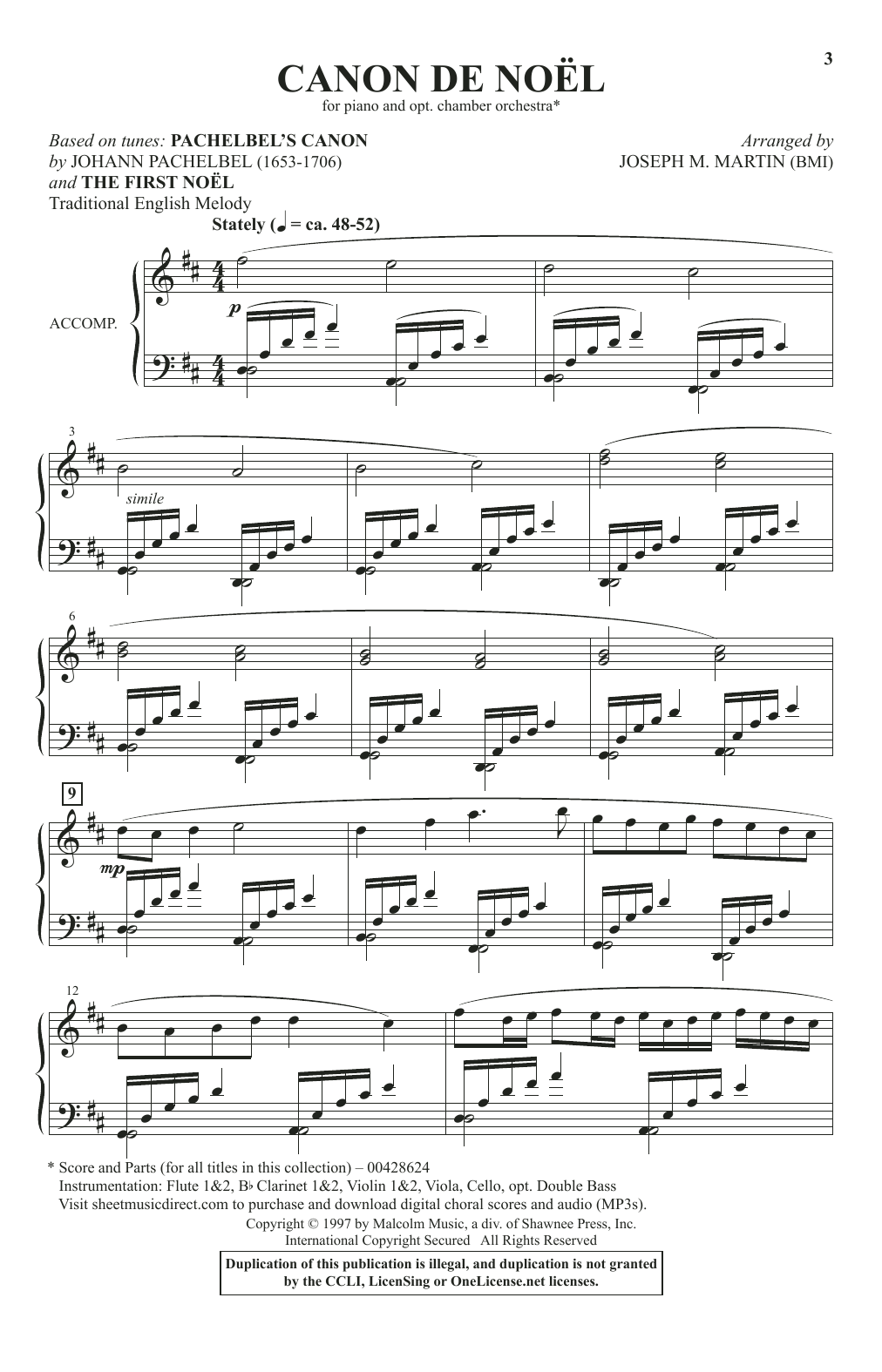 Joseph Martin Christmas Classique Sheet Music Notes & Chords for SATB Choir - Download or Print PDF