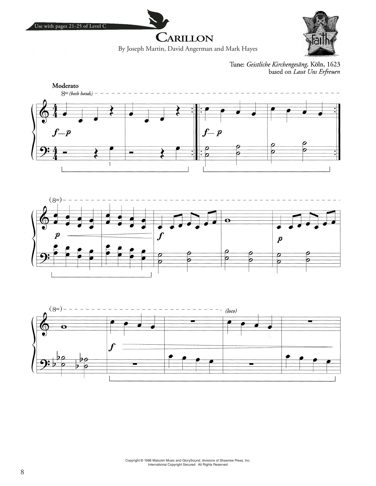 Joseph Martin, David Angerman and Mark Hayes Carillon Sheet Music Notes & Chords for Piano Method - Download or Print PDF
