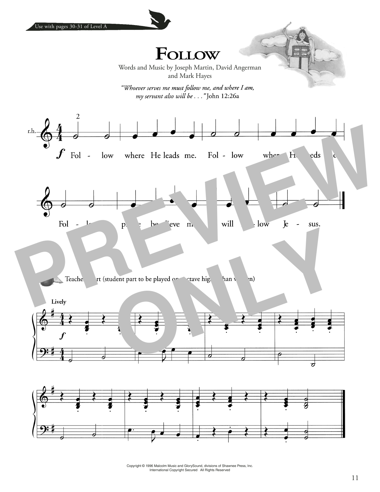 Joseph Martin, David Angerman and Mark Hayes Follow Sheet Music Notes & Chords for Piano Method - Download or Print PDF