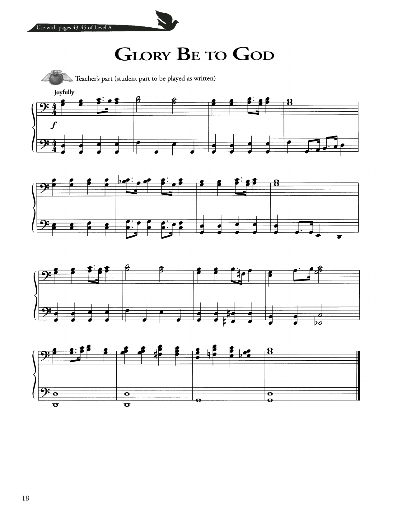 Joseph Martin, David Angerman and Mark Hayes Glory Be To God Sheet Music Notes & Chords for Piano Method - Download or Print PDF