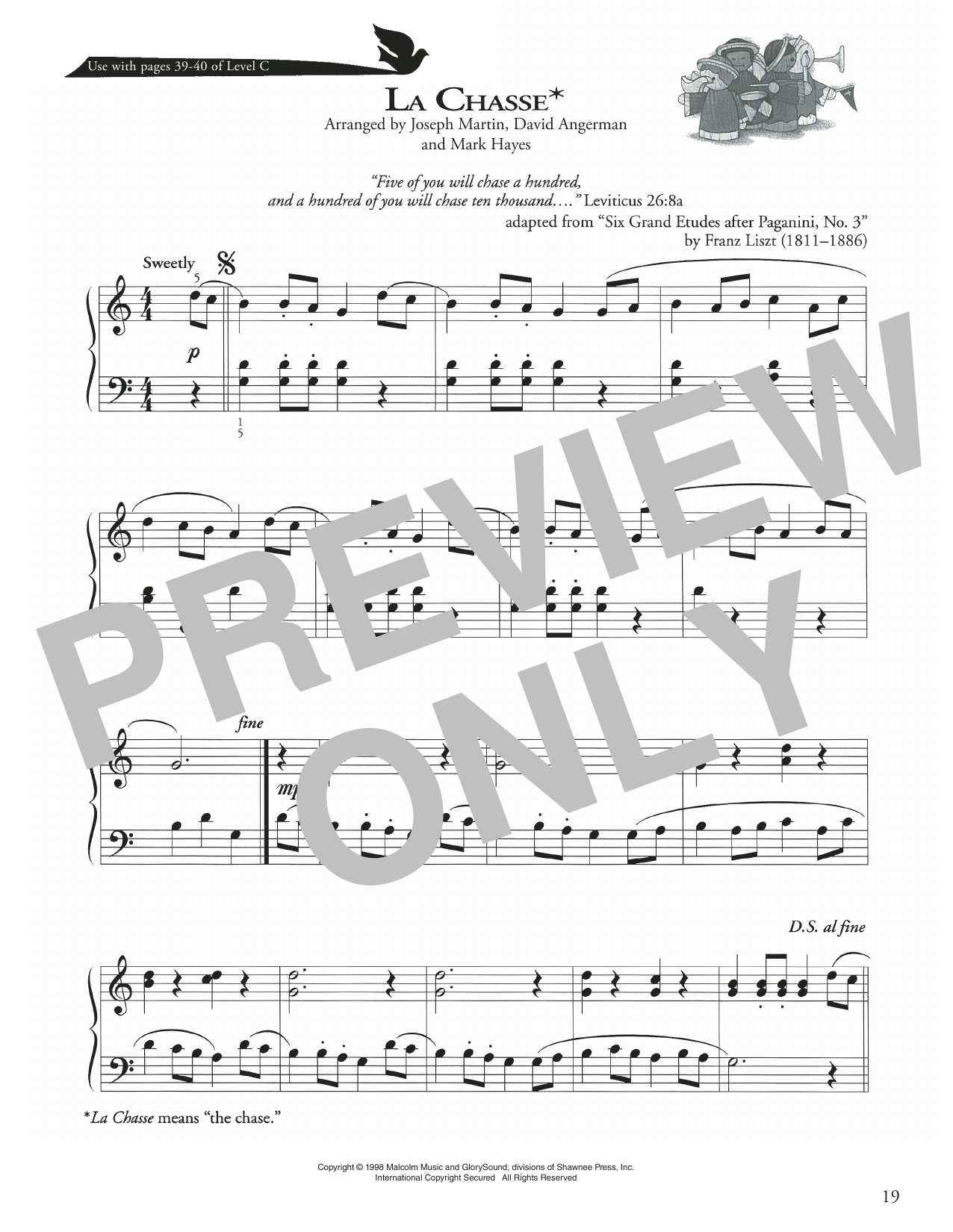 Joseph Martin, David Angerman and Mark Hayes La Chasse Sheet Music Notes & Chords for Piano Method - Download or Print PDF