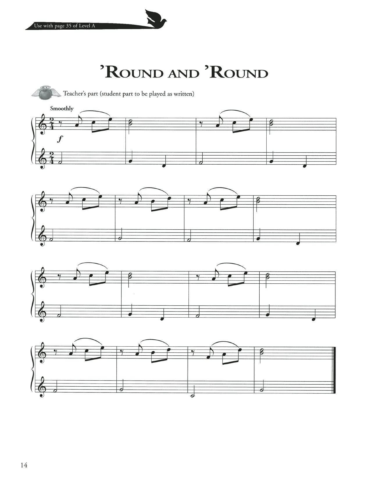Joseph Martin, David Angerman and Mark Hayes Round And 'Round Sheet Music Notes & Chords for Piano Method - Download or Print PDF