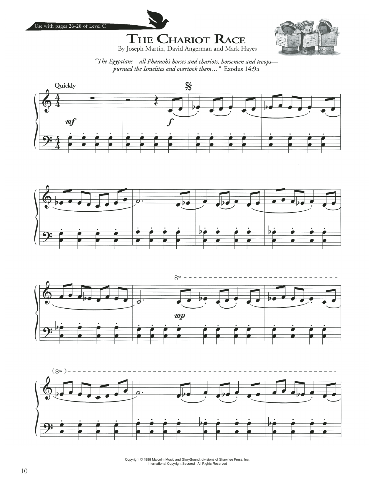 Joseph Martin, David Angerman and Mark Hayes The Chariot Race Sheet Music Notes & Chords for Piano Method - Download or Print PDF