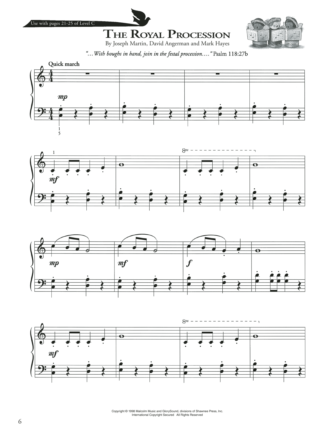 Joseph Martin, David Angerman and Mark Hayes The Royal Procession Sheet Music Notes & Chords for Piano Method - Download or Print PDF