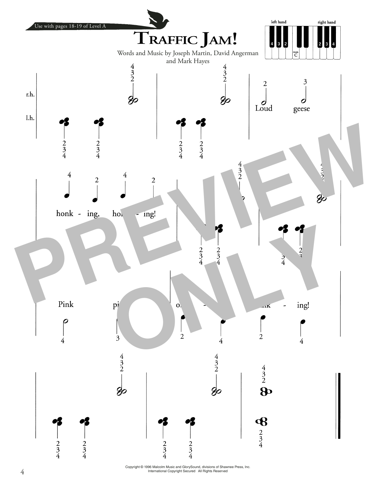 Joseph Martin, David Angerman and Mark Hayes Traffic Jam! Sheet Music Notes & Chords for Piano Solo - Download or Print PDF