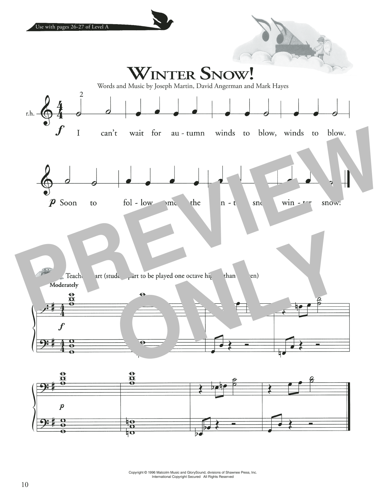 Joseph Martin, David Angerman and Mark Hayes Winter Snow! Sheet Music Notes & Chords for Piano Method - Download or Print PDF