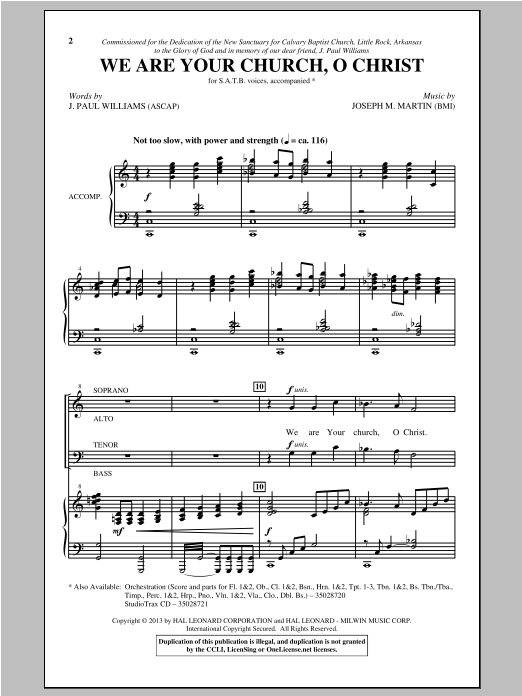 Joseph Martin We Are The Church Of Christ Sheet Music Notes & Chords for SATB - Download or Print PDF