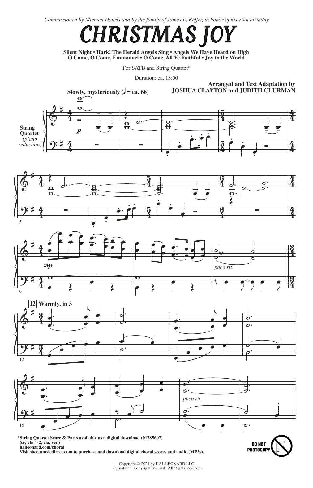 Josh Clayton and Judith Clurman Christmas Joy Sheet Music Notes & Chords for SATB Choir - Download or Print PDF