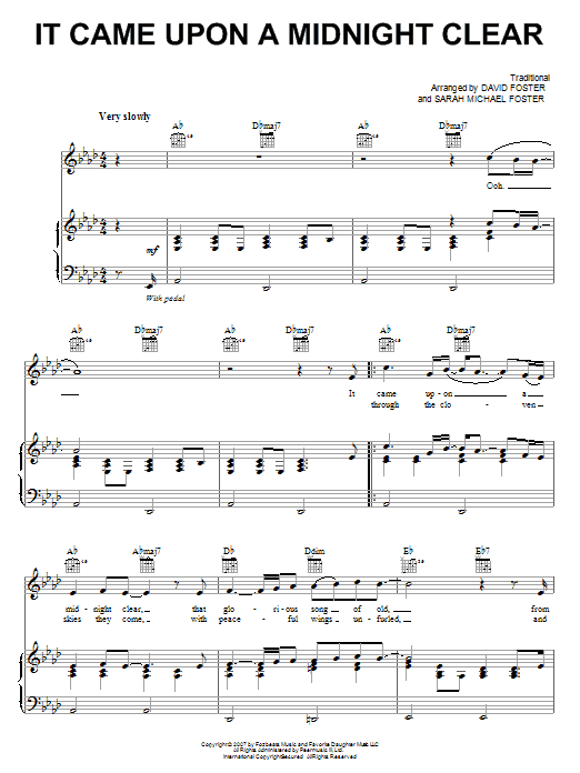Josh Groban It Came Upon A Midnight Clear Sheet Music Notes & Chords for Easy Piano - Download or Print PDF Josh Groban It Came Upon A Midnight Clear Sheet Music Notes & Chords for Easy Piano - Download or Print PDF