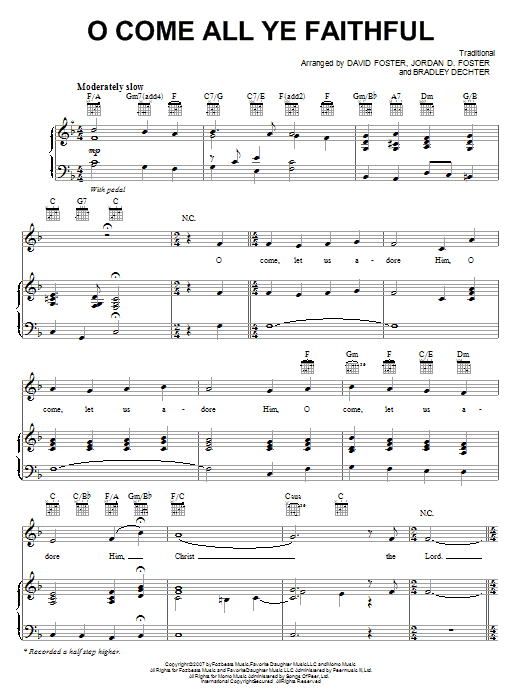 Josh Groban O Come All Ye Faithful Sheet Music Notes & Chords for Easy Piano - Download or Print PDF Josh Groban O Come All Ye Faithful Sheet Music Notes & Chords for Easy Piano - Download or Print PDF