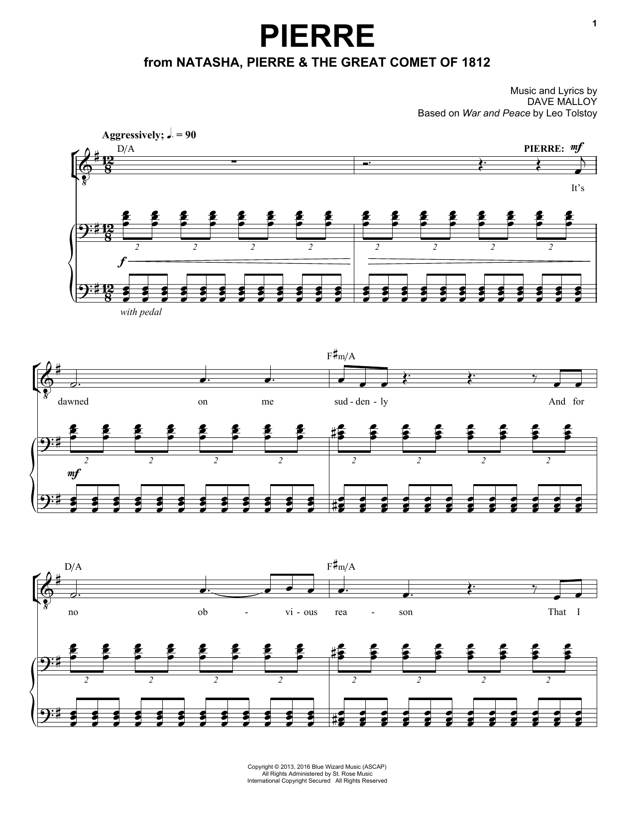 Josh Groban Pierre Sheet Music Notes & Chords for Piano & Vocal - Download or Print PDF
