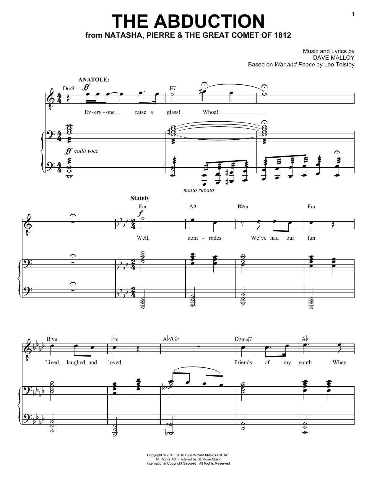Josh Groban The Abduction Sheet Music Notes & Chords for Piano & Vocal - Download or Print PDF