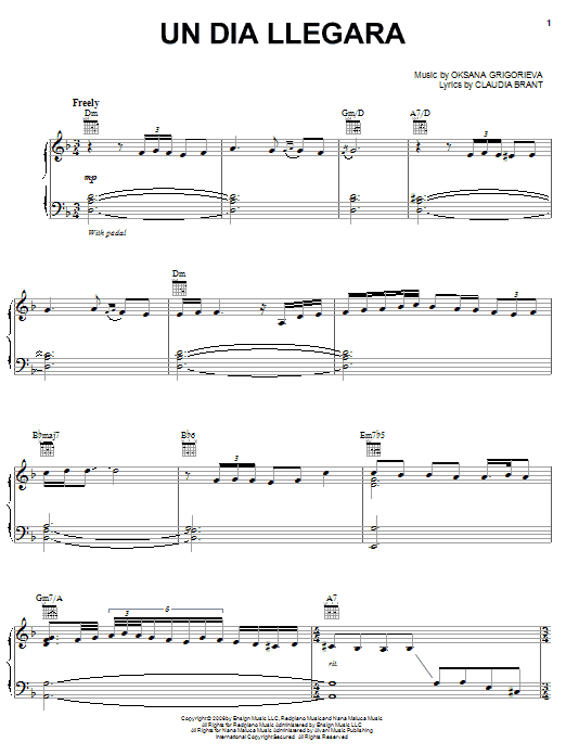 Josh Groban Un Dia Llegara Sheet Music Notes & Chords for Piano, Vocal & Guitar (Right-Hand Melody) - Download or Print PDF