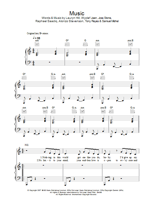 Joss Stone Music Sheet Music Notes & Chords for Piano, Vocal & Guitar - Download or Print PDF