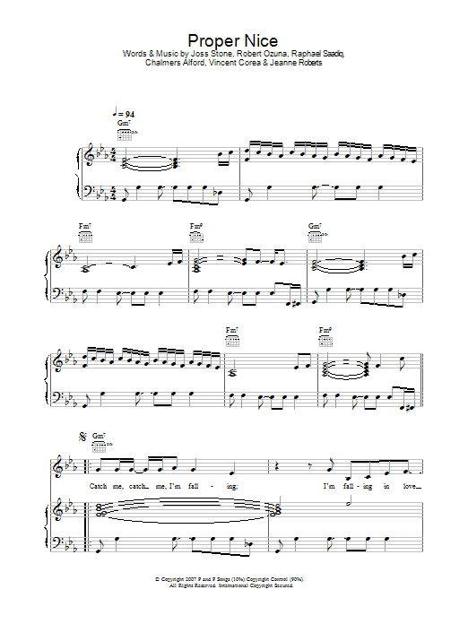 Joss Stone Proper Nice Sheet Music Notes & Chords for Piano, Vocal & Guitar - Download or Print PDF
