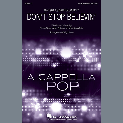 Journey, Don't Stop Believin' (arr. Kirby Shaw), SATB Choir