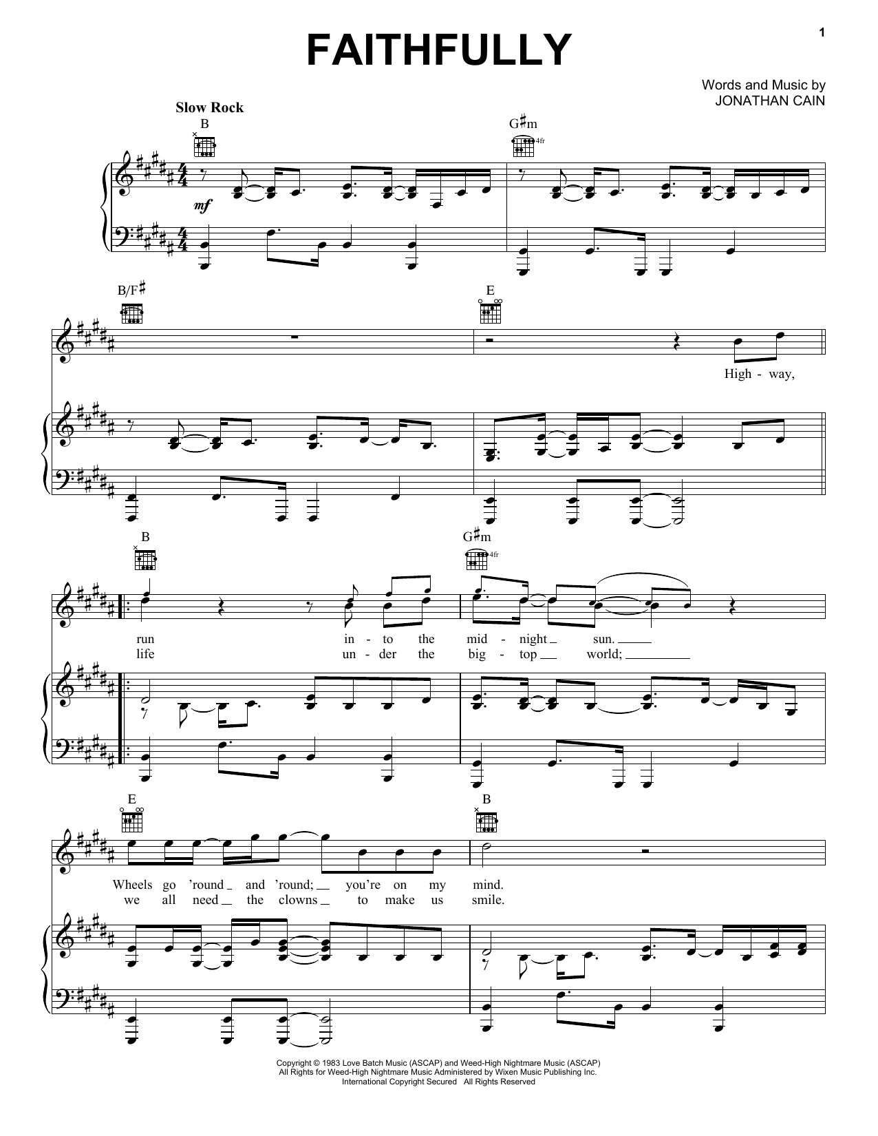 Journey Faithfully Sheet Music Notes & Chords for Keyboard Transcription - Download or Print PDF