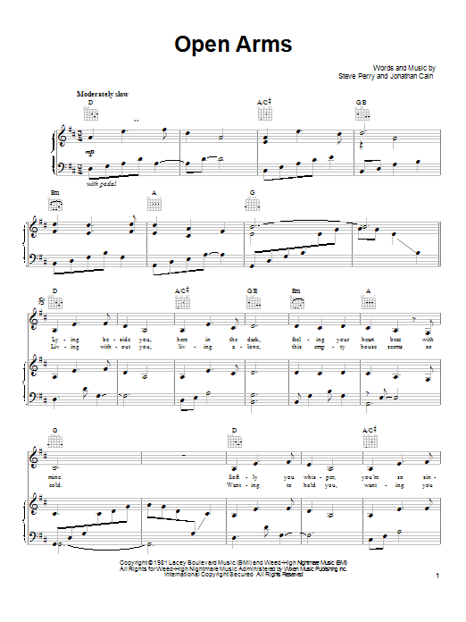 Journey Open Arms Sheet Music Notes & Chords for Super Easy Piano - Download or Print PDF