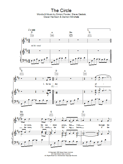 Journey South The Circle Sheet Music Notes & Chords for Piano, Vocal & Guitar (Right-Hand Melody) - Download or Print PDF