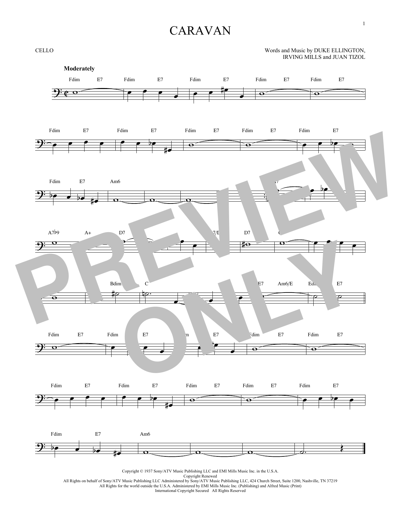 Juan Tizol & Duke Ellington Caravan Sheet Music Notes & Chords for Trombone - Download or Print PDF