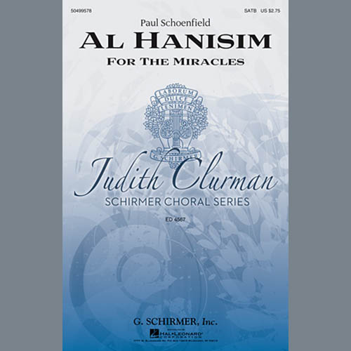 Paul Schoenfield, Al Hanisim (For The Miracles), SATB