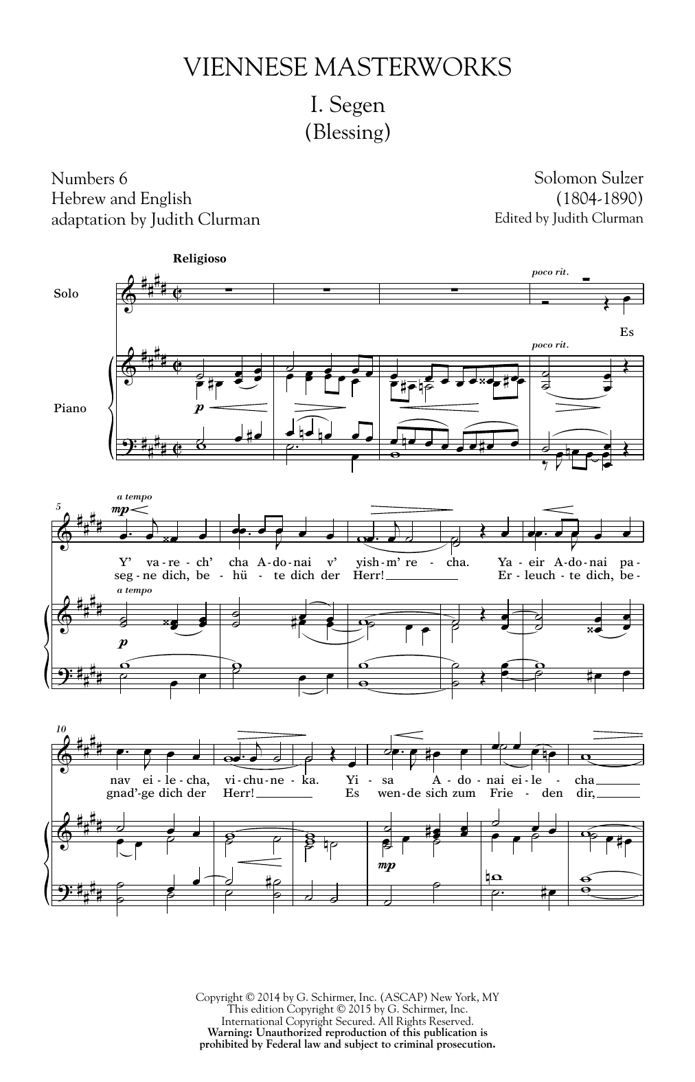 Judith Clurman Viennese Masterworks Sheet Music Notes & Chords for SATB - Download or Print PDF