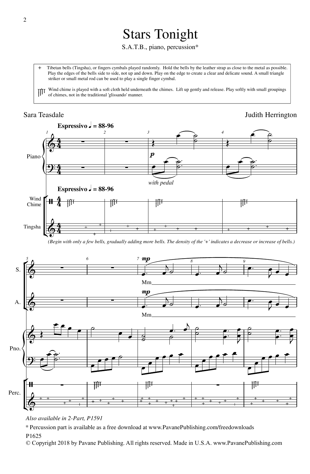 Judith Herrington Stars Tonight Sheet Music Notes & Chords for 2-Part Choir - Download or Print PDF