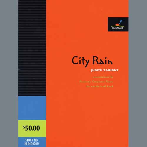 Judith Zaimont, City Rain - Percussion 1, Concert Band