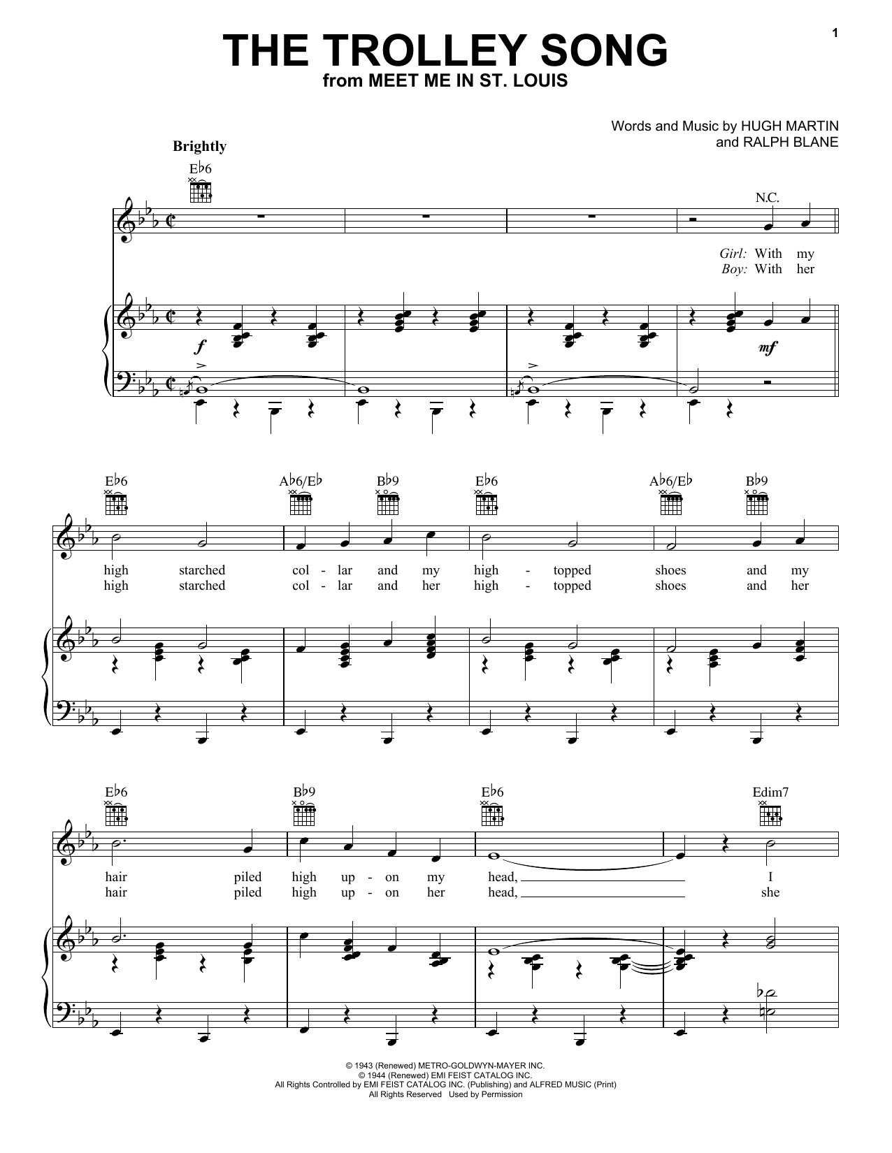 Judy Garland The Trolley Song Sheet Music Notes & Chords for Ukulele - Download or Print PDF