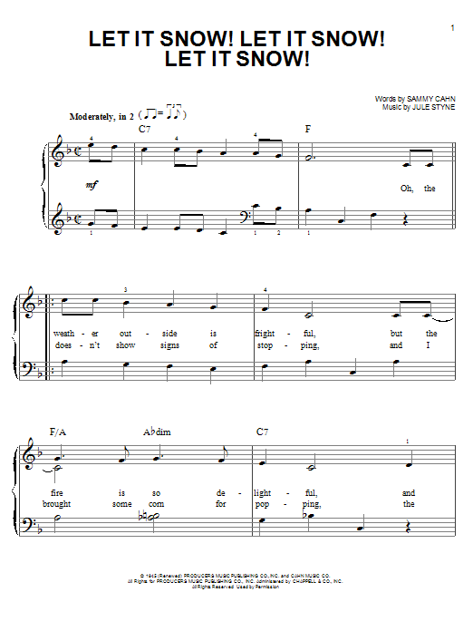 Jule Styne Let It Snow! Let It Snow! Let It Snow! Sheet Music Notes & Chords for Trumpet Duet - Download or Print PDF