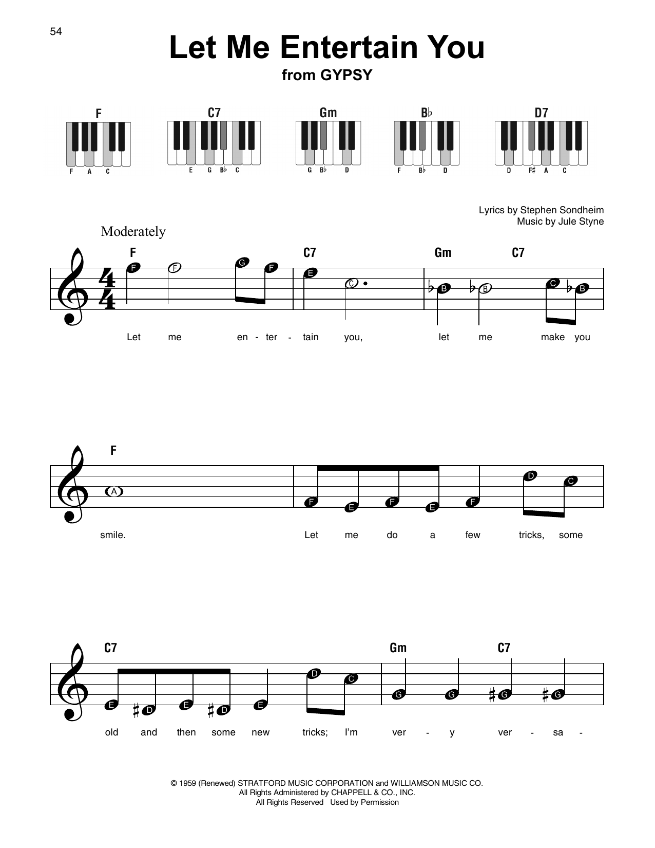 Jule Styne Let Me Entertain You Sheet Music Notes & Chords for SPREP - Download or Print PDF