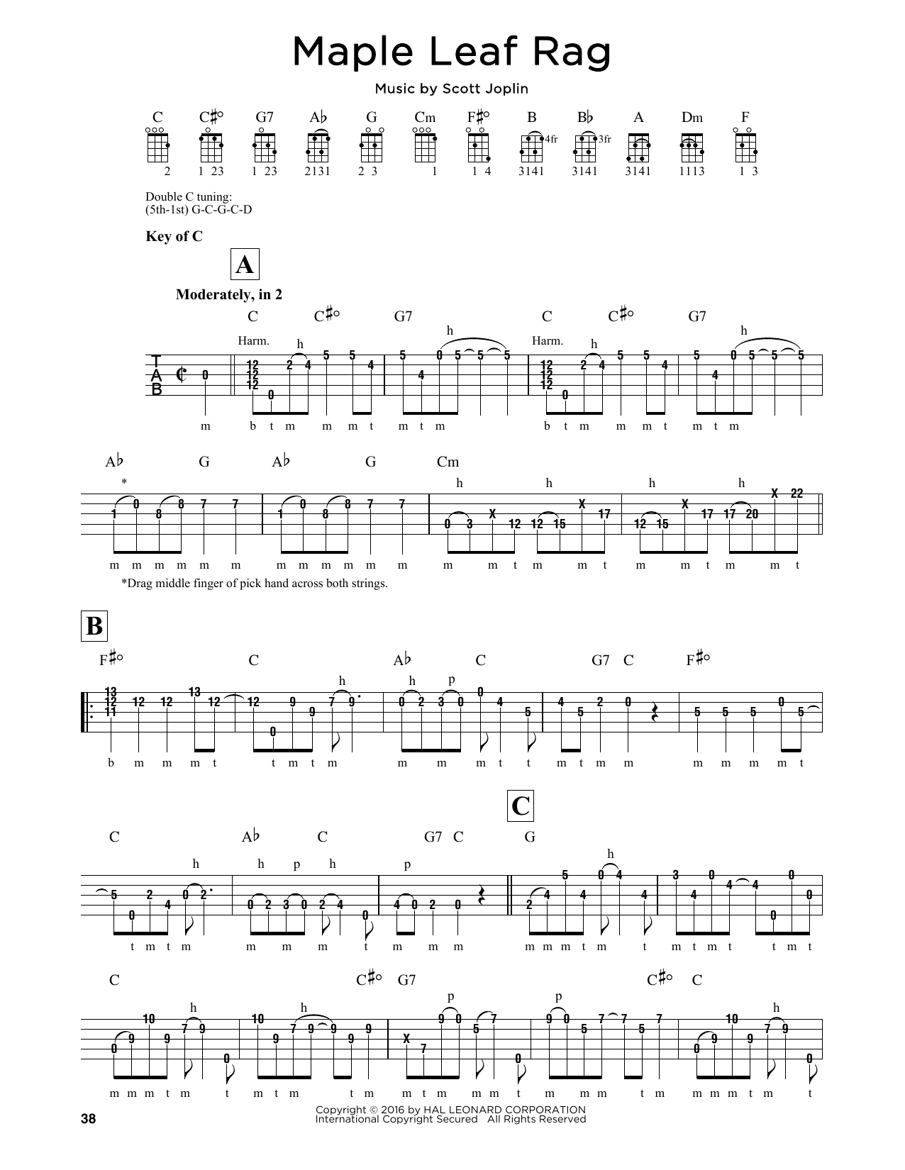 Jule Styne Maple Leaf Rag Sheet Music Notes & Chords for Banjo - Download or Print PDF
