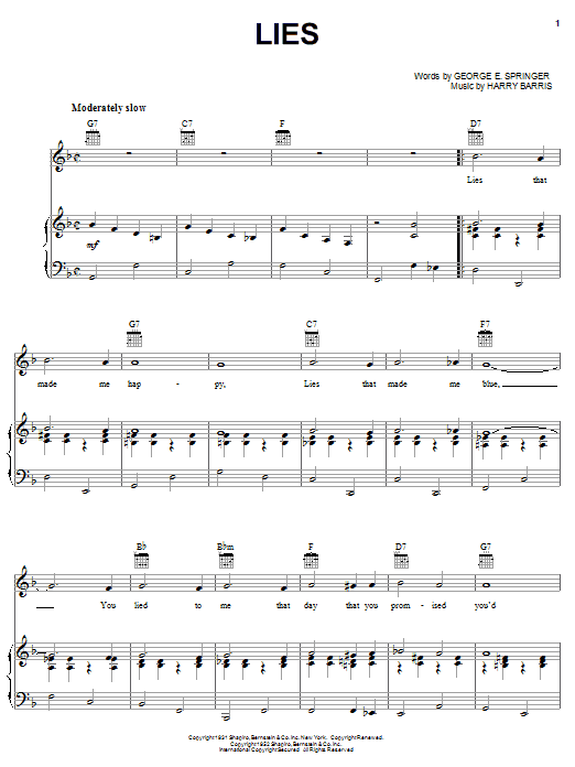 Julia Lee Lies Sheet Music Notes & Chords for Piano, Vocal & Guitar (Right-Hand Melody) - Download or Print PDF Julia Lee Lies Sheet Music Notes & Chords for Piano, Vocal & Guitar (Right-Hand Melody) - Download or Print PDF