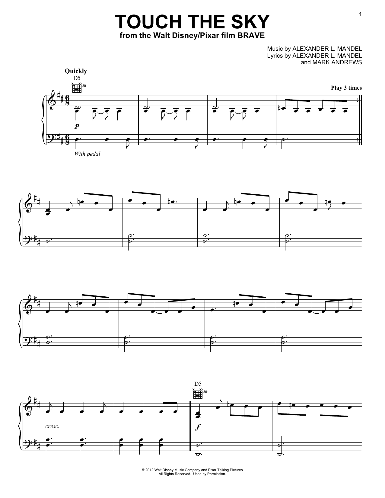 Julie Fowlis Touch The Sky (from Brave) Sheet Music Notes & Chords for Cello Duet - Download or Print PDF