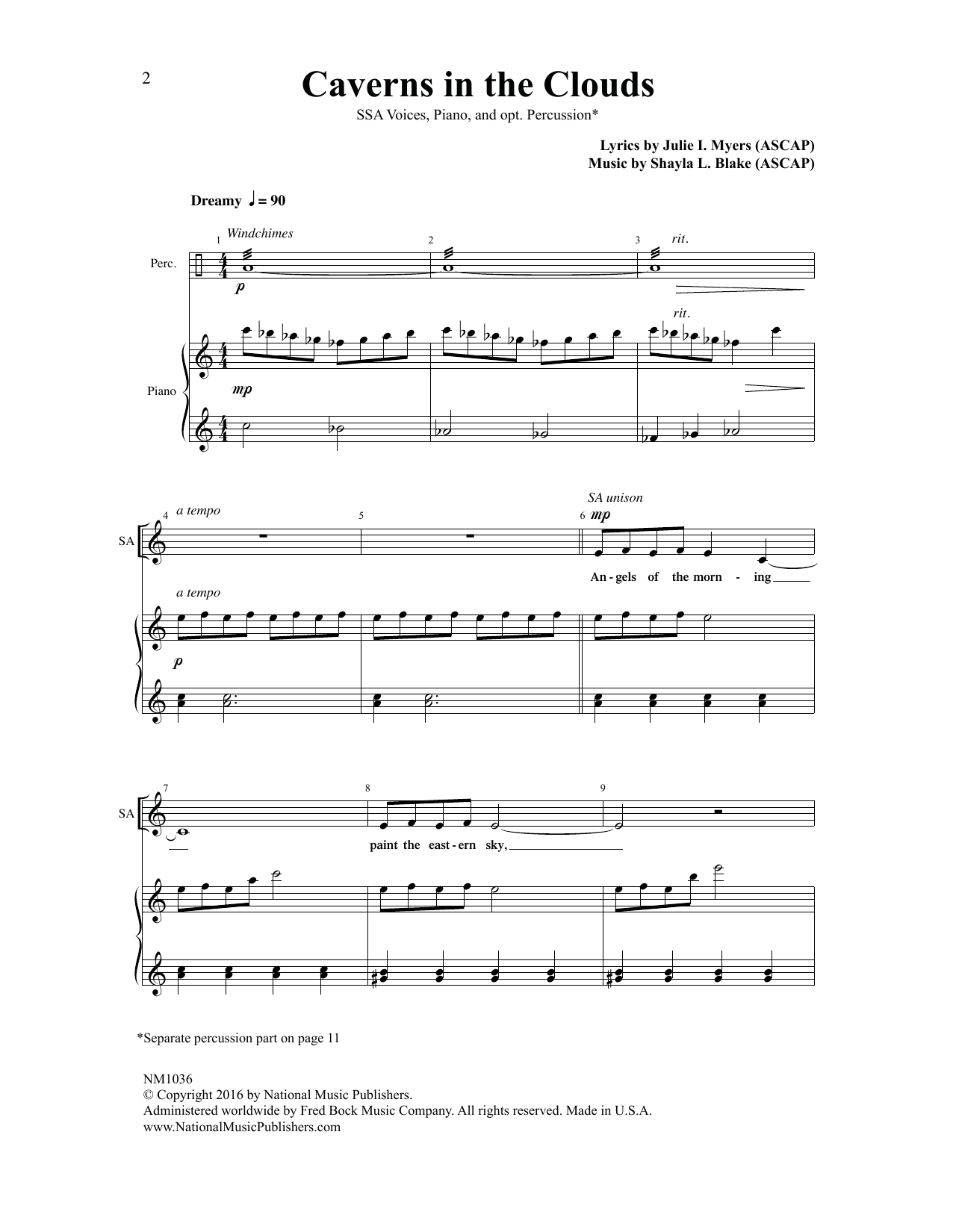 Julie I. Myers Caverns in the Clouds Sheet Music Notes & Chords for Choral - Download or Print PDF