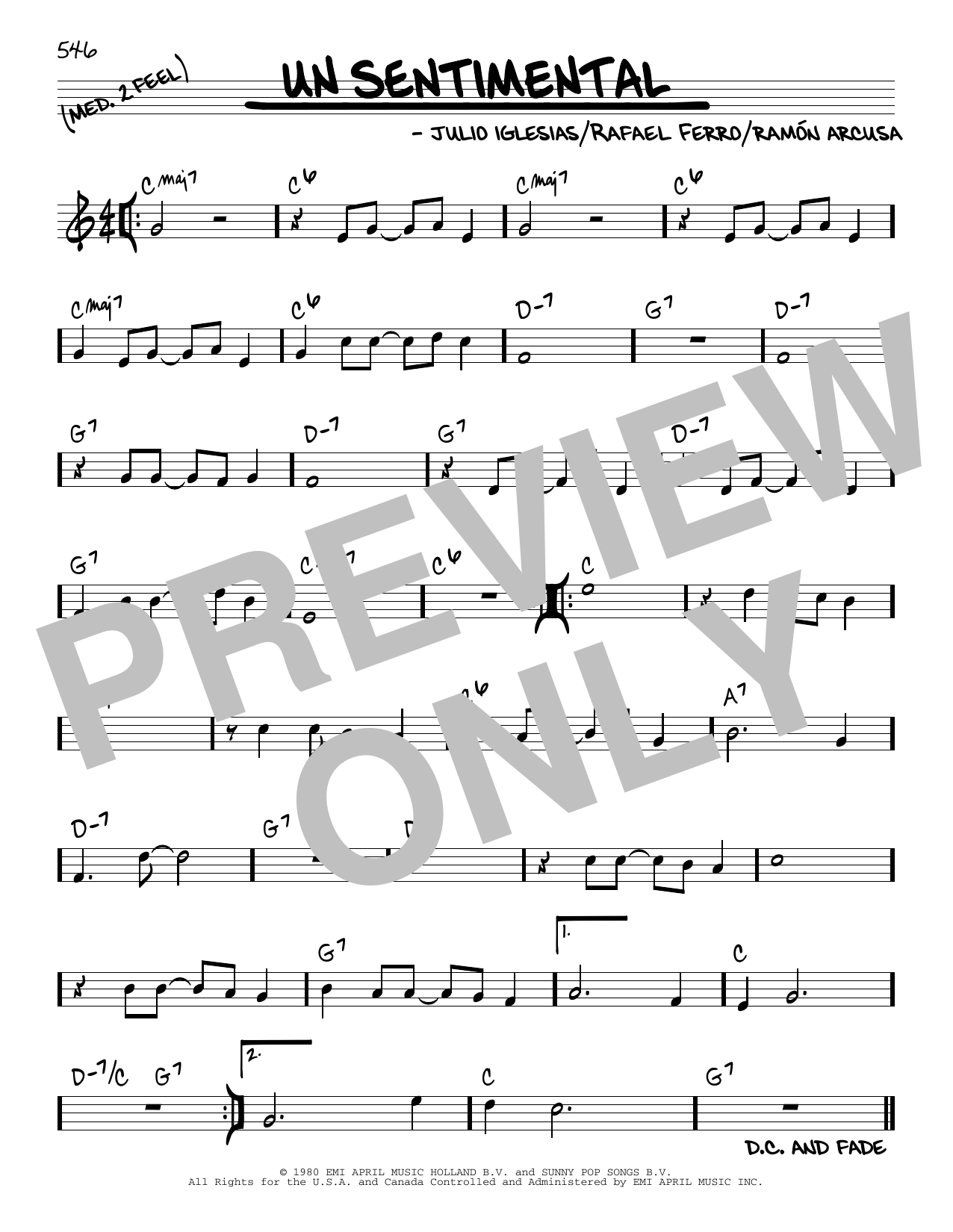 Julio Iglesias Un Sentimental Sheet Music Notes & Chords for Real Book – Melody & Chords - Download or Print PDF Julio Iglesias Un Sentimental Sheet Music Notes & Chords for Real Book – Melody & Chords - Download or Print PDF