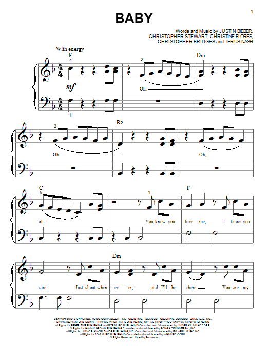 Justin Bieber Baby Sheet Music Notes & Chords for Ukulele - Download or Print PDF