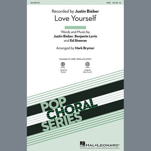 Justin Bieber, Love Yourself (arr. Mark Brymer), SSA